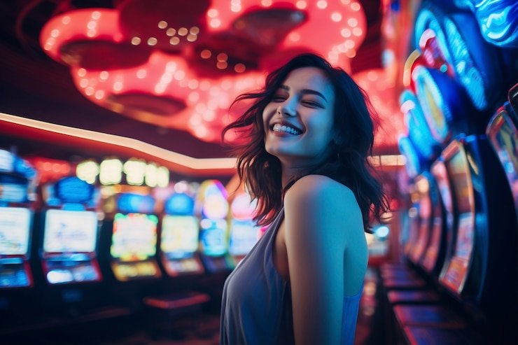 Mobile entertainment screen comparing lottery and new game categories